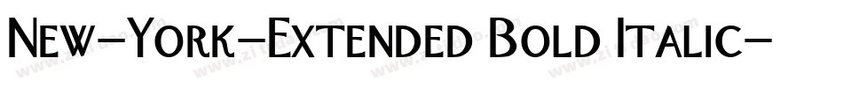 New-York-Extended Bold Italic字体转换